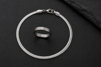 SNAKE BRACLRT + STEEL RING